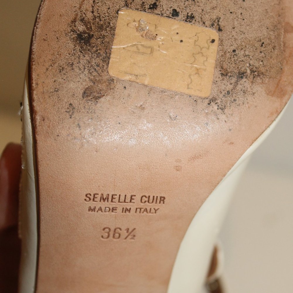 LAURENCE DACADE NELEN EDEN BEADED IVORY WHITE SANDALS - Picture 16 of 16